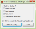 Thumbnail of the check spelling form of Discovery Flashcards