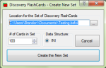 Thumbnail of the create new set form of Discovery Flashcards